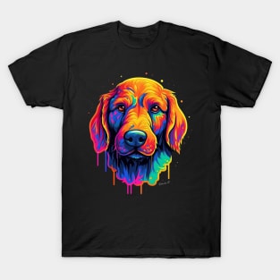 Colorful melting Dog with neon colors #1 T-Shirt